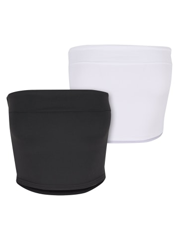 Urban Classics Urban Classics Cropped T-Shirts in black/white