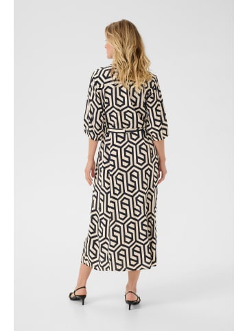 Cream Kleid CRTiah Feminine in Geometric Black White