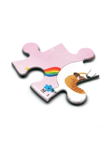 Mr. & Mrs. Panda Puzzle Einhorn Pilz ohne Spruch in Rot Pastell