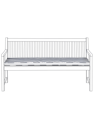 Beliani Auflagen VIVARA in Blau - (W) 152 x (H) 5 x (L) 54 cm