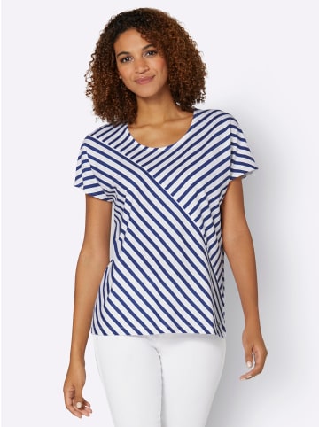 WITT WEIDEN Shirt in royalblau-weiß-gestreift