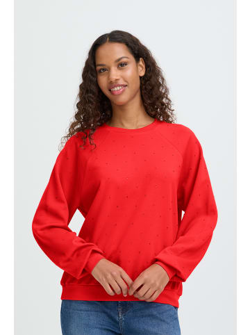 ICHI Sweatshirt IHAMIAS Loose fit in Racing Red