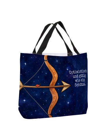 Mr. & Mrs. Panda Reisetasche Sternzeichen Schütze Design mit Spruch in Weiß