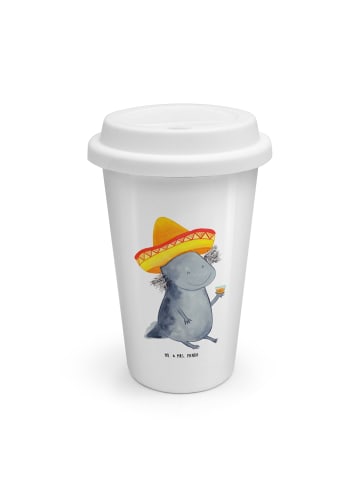 Mr. & Mrs. Panda ToGo Kaffeebecher Axolotl Tequila ohne Spruch in Weiß