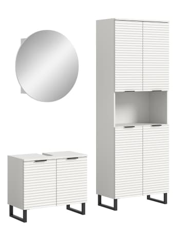 ebuy24 Badmöbelset Riff Weiß 155 x 34 cm