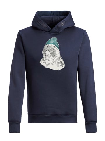 GreenBomb Hoodie Animal Walrus in Marineblau