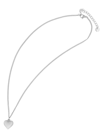 Adeliás Damen Halskette mit Anhänger – Herz aus Edelstahl in silber