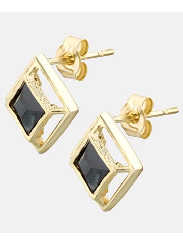 Vanlere Ohrstecker aus 375 Gelbgold mit Saphir