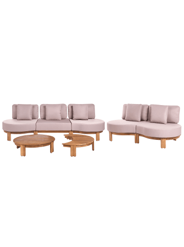 Beliani 4-tlg Lounge Set ARZELLO in Braun/Beige