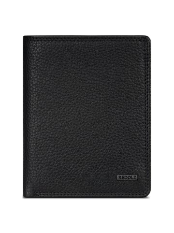 Redolz Leather Essentials HF Geldbörse RFID Leder 9,5 cm ausklappbar in all black