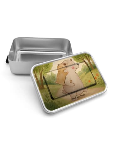 Mr. & Mrs. Panda Lunchdose Papa Bär Design ohne Spruch in Weiß