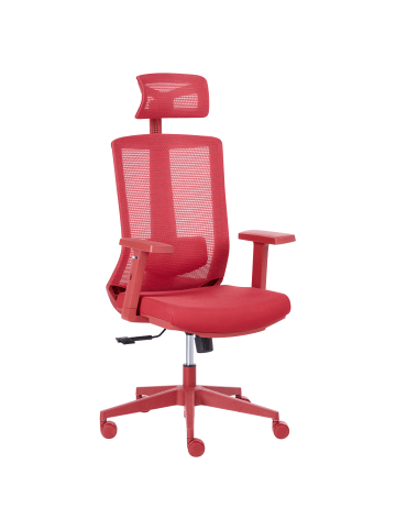 Beliani Professioneller Bürostuhl ENSO in Rot - (W) 66 x (H) 118 x (L) 66 cm