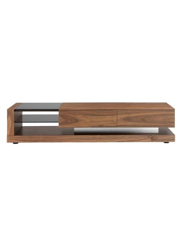 Angel Cerdá TV-Schrank 3139 in Walnuss / Schwarz / Stahl – (B)200 x (H)45 x (T)38 cm