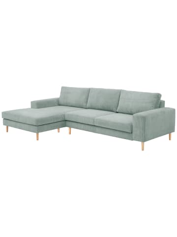 58 aufm Kessel SOFA mit Longchair links Kaylynn Cordstoff silber