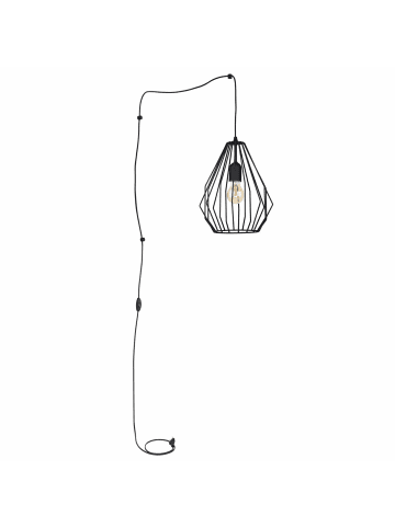 Licht-Erlebnisse Pendelleuchte Ø 23 x (T)555 cm in Schwarz