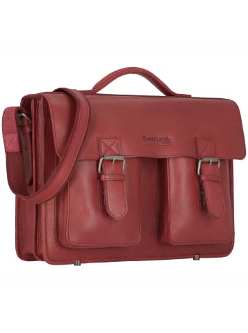 Greenland Nature Nature Aktentasche Leder  40 cm bordeaux