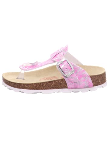superfit Tieffußbett Pantolette FUSSBETTPANTOFFEL in Rosa/Silber