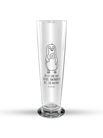 Mr. & Mrs. Panda Bierglas Pinguin Lolli mit Spruch in Transparent