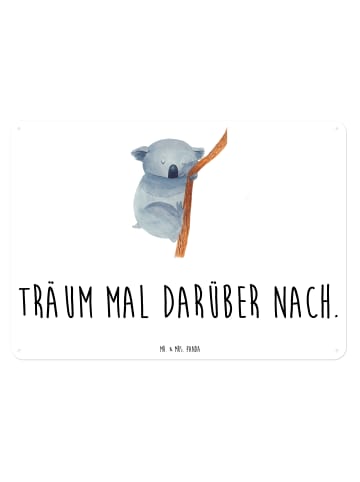 Mr. & Mrs. Panda Blechschild Koalabär mit Spruch in Weiß