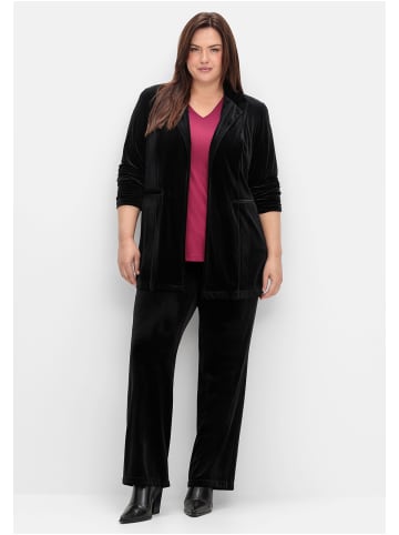 sheego Samthose in schwarz