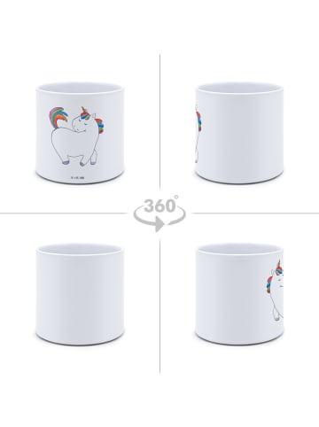 Mr. & Mrs. Panda Pflanzkübel Einhorn Stolzieren ohne Spruch in Weiß