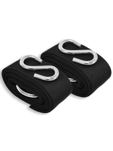 AMANKA Hängematten Befestigung Kimba UV-Schutz 2 S-Haken 150 KG schwarz