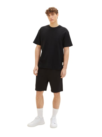 Tom Tailor Kurze Jogginghose Sweat Basic Jogger Shorts in Schwarz