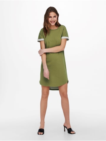 JACQUELINE de YONG Lockeres Kleid Shirtkleid JDYIVY Rundhals Midi Dress Tunika in Olive