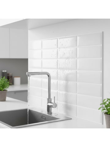 relaxdays 10 x Klebefliesen in Weiß - 30x30