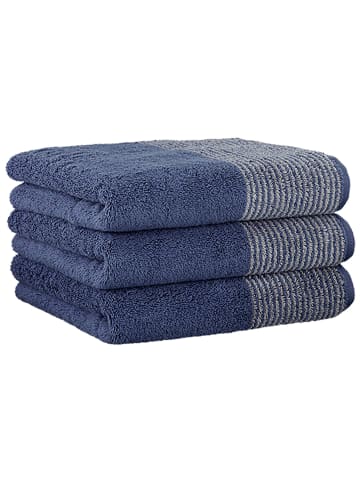 Cawö Gästetuch 3er Pack in Blau