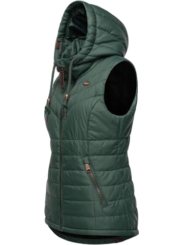 ragwear Steppweste Lucinda Vest in Dark Green