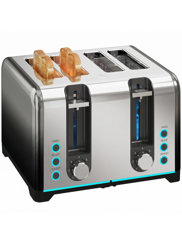 HOMCOM Toaster in Schwarz 26,4L x 15,6B x 18,9H cm