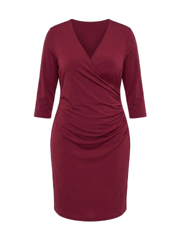 Ulla Popken Kleid in dunkel weinrot