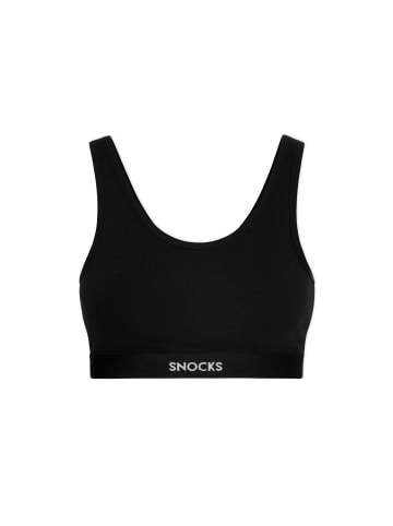 SNOCKS Soft BH aus Bio-Baumwolle Schwarz 1 Stück
