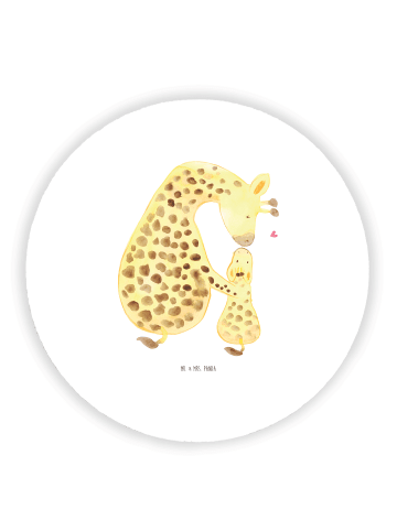 Mr. & Mrs. Panda Rund Magnet Giraffe Kind ohne Spruch in Weiß