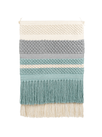 Beliani Wandbehang PARIKO in Bunt/Blau/Grau - (W) 60 x (H) 105 x (L) 1 cm