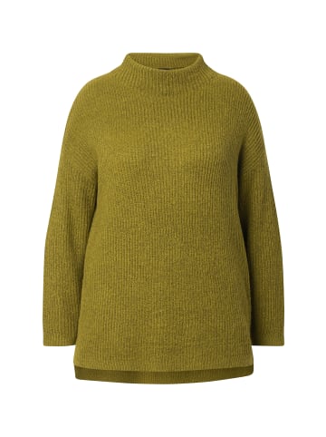 Ulla Popken Oversized-Pullover in helles gelbgrün