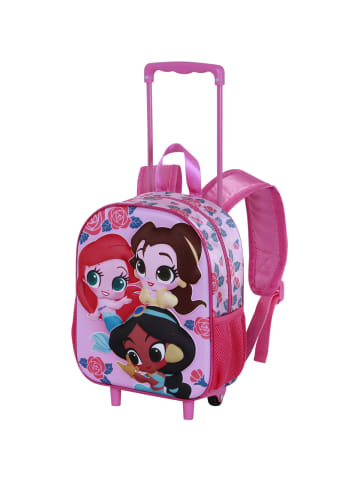 Disney Rucksack Princess Flowers-Small 3D with Wheels in pink
