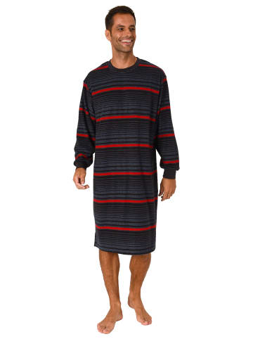 NORMANN Frottee Nachthemd langarm Bündchen - 75615 in rot