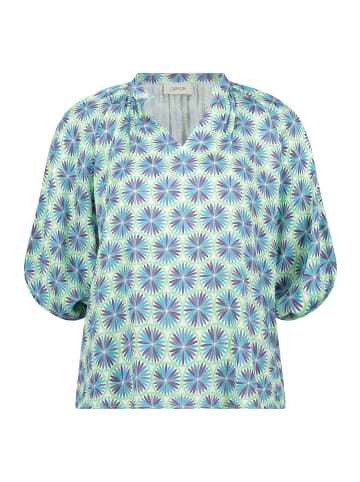 CARTOON Casual-Bluse mit Raffung in Green/Blue
