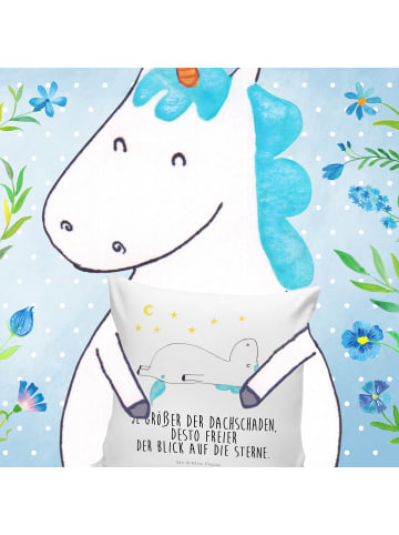 Mr. & Mrs. Panda kuschelkissen 40x40 Einhorn Sternenhimmel mit S... in Weiß