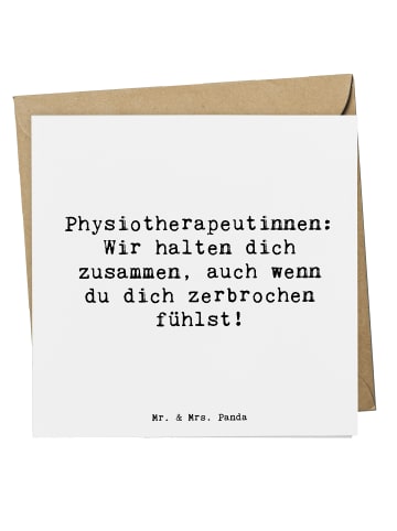 Mr. & Mrs. Panda Deluxe Karte Spruch Physiotherapeutin ZuMenschmenh... in Weiß
