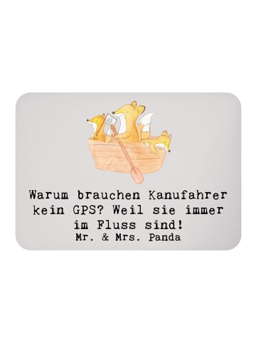 Mr. & Mrs. Panda Magnet Kanu Lebensweg mit Spruch in Grau Pastell