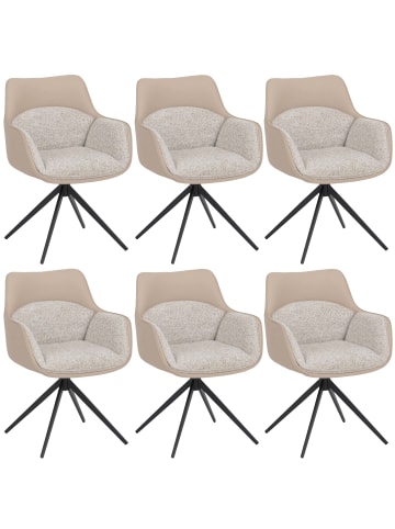 MCW 6er-Set Esszimmerstuhl R23, Beige