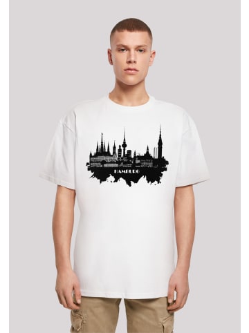 F4NT4STIC T-Shirt Cities Collection - Hamburg skyline in weiß