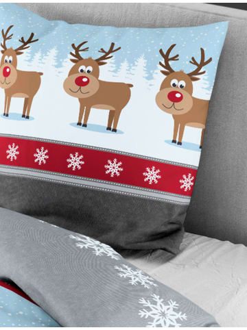 JACK 2 tlg. Biber Bettwäsche 135x200cm Rentier in Bunt