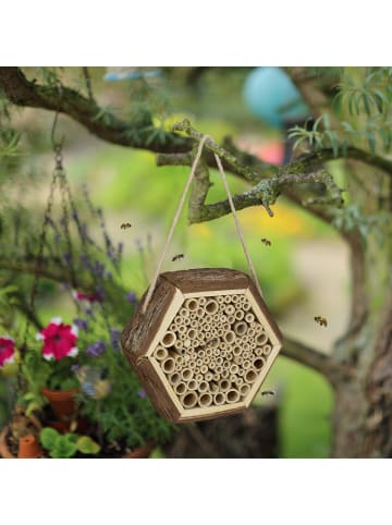 relaxdays Insektenhotel in Natur - (B)20 x (H)18 x (T)7 cm