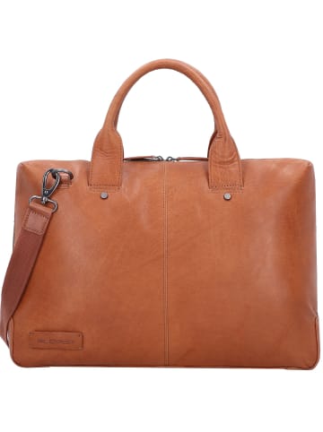 Plevier Rock Basalt Aktentasche Leder 41 cm Laptopfach cognac