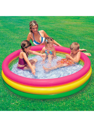 Intex Planschbecken Sunset Glow Baby Pool 3-Ring 114x25cm in bunt