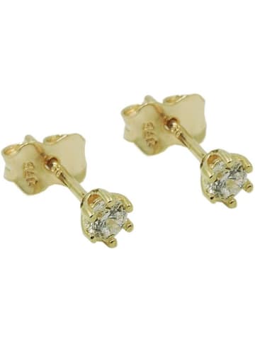 Gallay Ohrstecker Ohrring 3mm Zirkonia 9Kt GOLD in gold